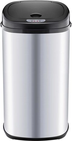 Poubelle en acier inoxydable sans contact