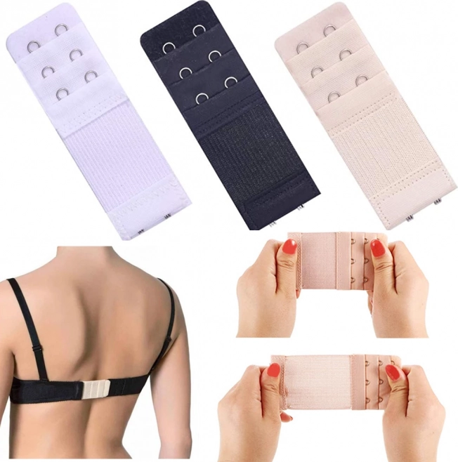 Rallonges de fermeture de soutien-gorge, lot de 3 pièces