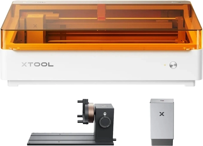 xTool M2 Deluxe 10 W Lasergravierer und -schneider mit CMYK-Modul und Rotationsset RA3 Lite