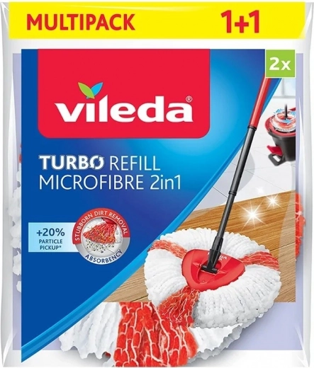 Ersatzkopf für Rotationsmopp TURBO 2-in-1, 2 Stück