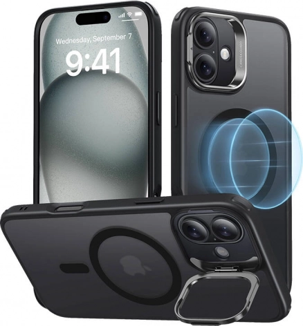 coque de protection ESR Classic Hybrid HaloLock avec support pour iPhone 16 noire