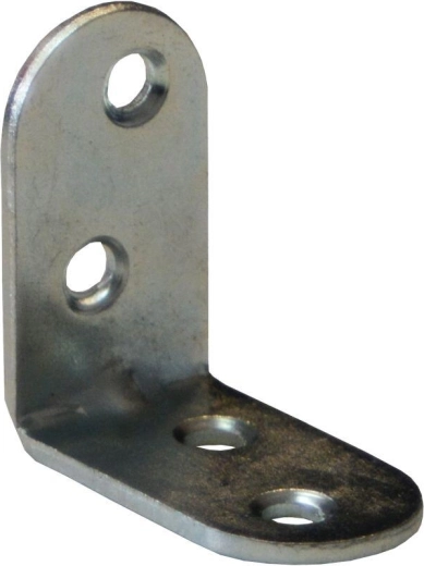 Équerre de montage emboutie 40 × 18 × 2 mm, galvanisée, blanche (20 pcs)