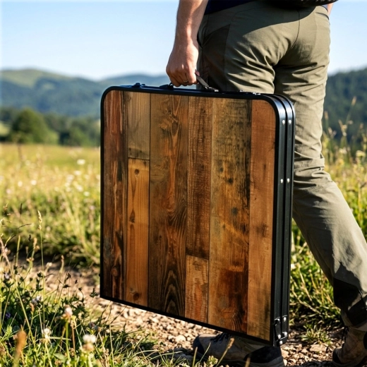 Folds into a suitcase for easy carrying