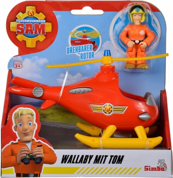 Simba Fireman Sam – Tom Helicopter with Figure