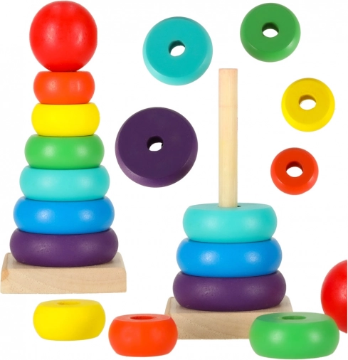 Holz-Regenbogen-Steckturm