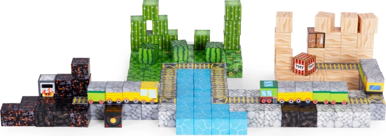 Creatieve wereld in pixelstijl