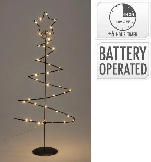 Arbre LED décoratif de 53 cm – Noir