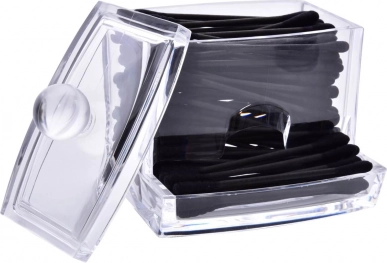 Elegante transparante dispenser voor wattenstaafjes van acryl