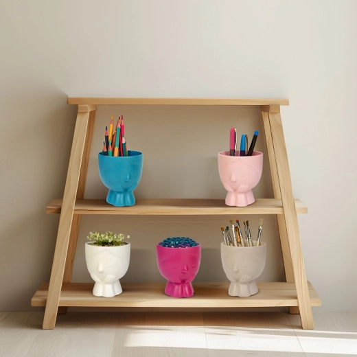 Dekorativer Blumentopf mit Gesicht 9 × 10 cm – 1 Stück