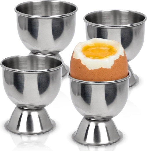 Coquetiers en acier inoxydable, 4 pièces