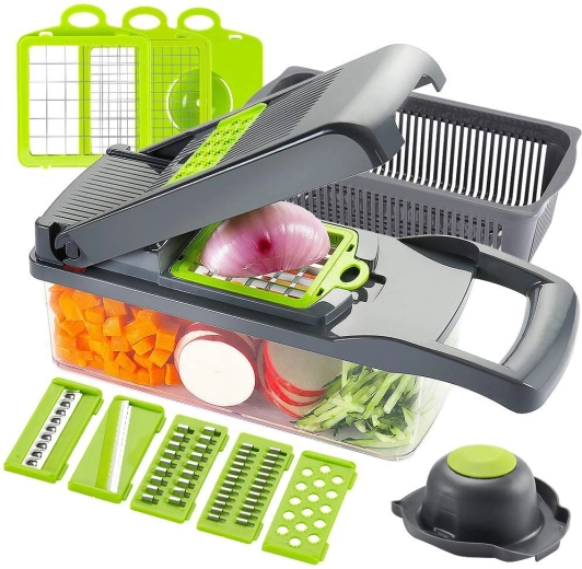 16 in 1: inserts for dicing, slicing and grating