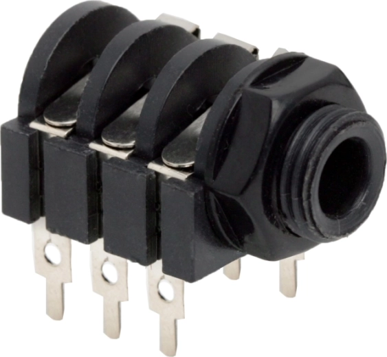 Stereo jackbus 6,3 mm met schakelcontact