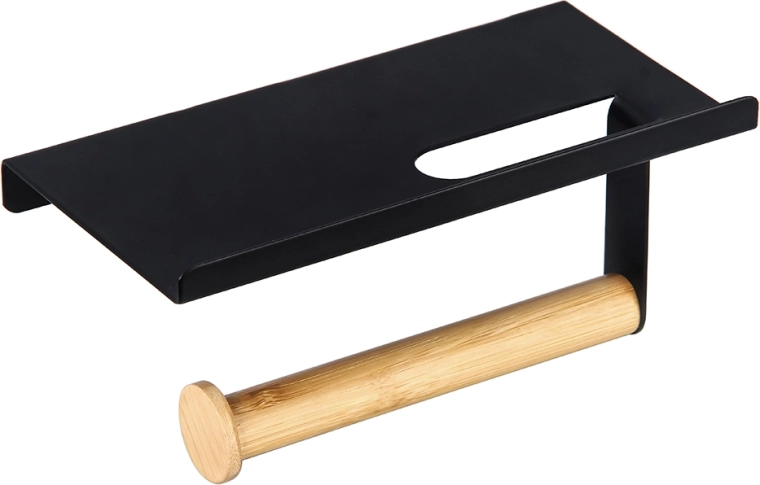 Elegant matte black metal finish