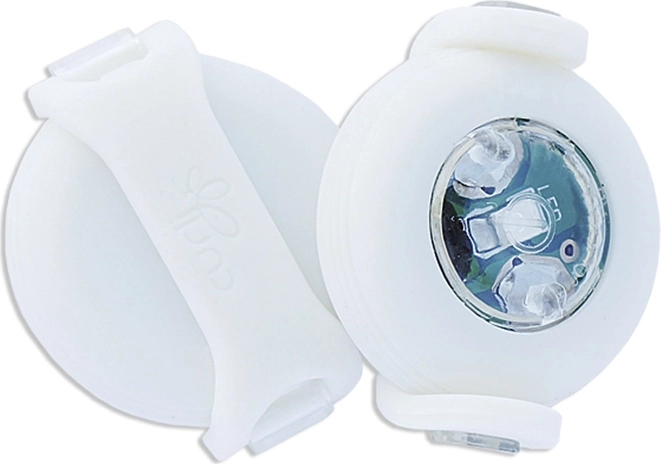 Curli luumi LED safety light for collar, white