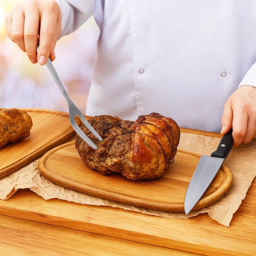 31 cm Länge für sichereres Arbeiten an der Hitze