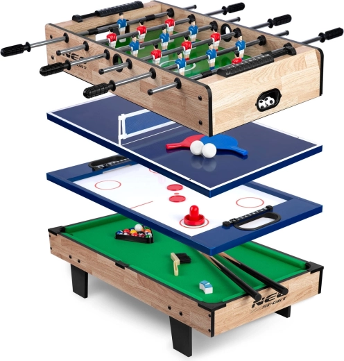 4 Spiele in einem kompakten Tisch