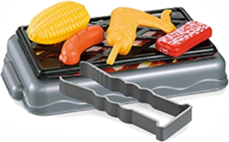 Grillen en serveren met accessoires en etenswaren
