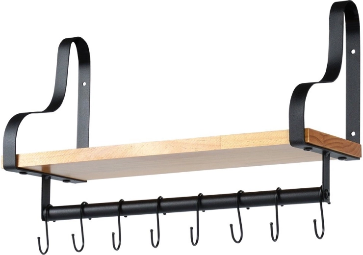 Sturdy combination of metal and natural wood