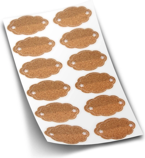 Self-Adhesive Cork Labels for Jars Orion - 12 pcs