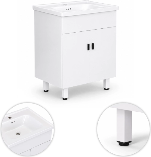 Lavabo en céramique avec émail lisse