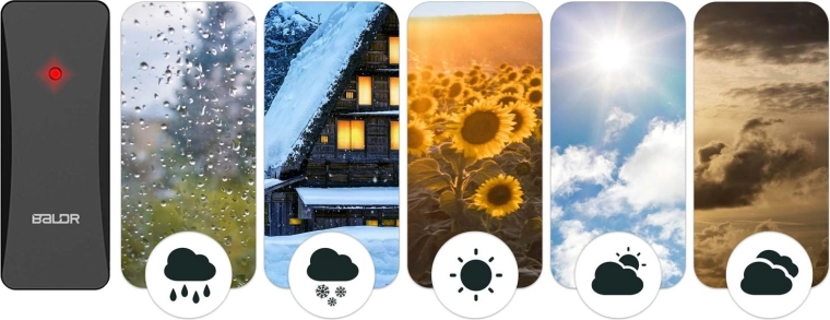 Breed meetbereik voor temperatuur en luchtvochtigheid