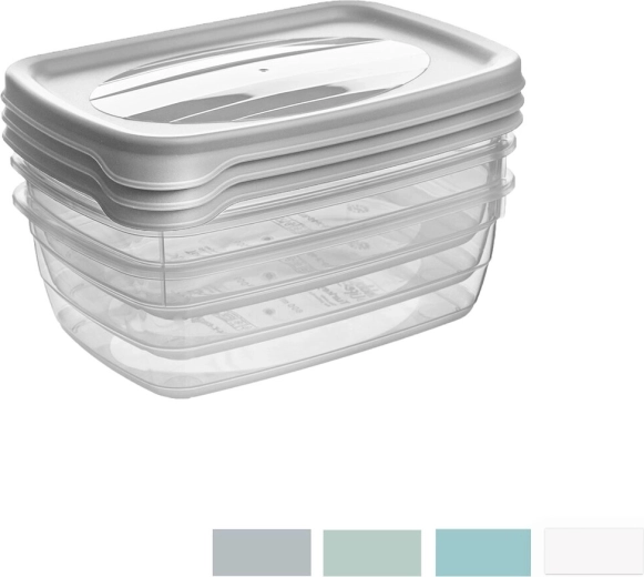 Boîtes alimentaires avec couvercle 300 ml - 3 pièces