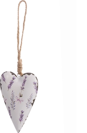 Wit metalen hart – decoratie 11 cm