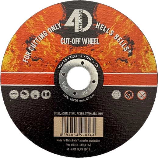 Cutting disc for steel and stainless steel 150 × 2.0 × 22.2 mm