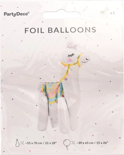 Ballon en aluminium lama blanche 39 × 61 cm