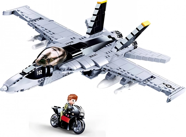 Sluban ModelBricks F/A-18 Super Bumblebee Jet Building Set