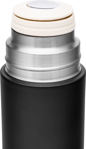 Elegant black finish with a stainless-steel detail