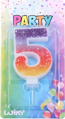 Feest kaars nummer 5 Sterren