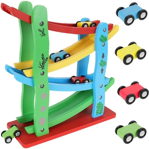 Holzrennstrecke für Autos