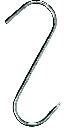 Haak voor rookkast 160 × 6 mm, vertind, 10 stuks