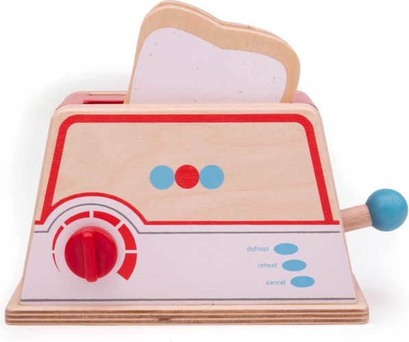 Wooden toaster for kids' play kitchen BIGJIGS TOYS