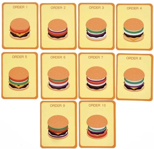 10 cartes de commande pour jouer au « restaurant »