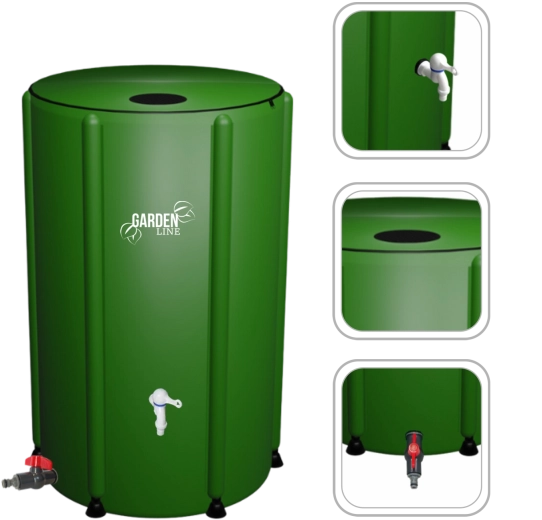 Großes Volumen von 500 l für komfortable Bewässerung