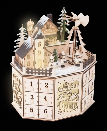 Advent Calendar with Christmas Pyramid Small Foot