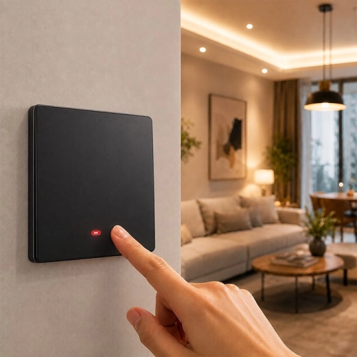 Comfortabele touchbediening op de muur
