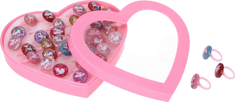 Children's plastic ring with a unicorn - 1 piece