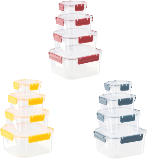 Food Storage Container Set with Lids and Seals - 4 pcs
