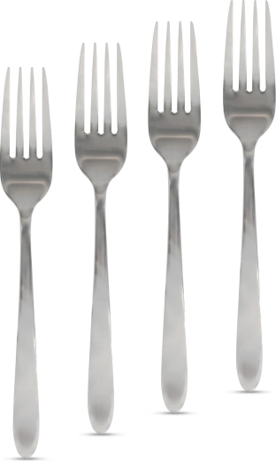 Set of Stainless Steel Table Forks, 4 pcs