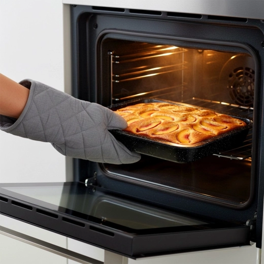 Even baking with carbon steel