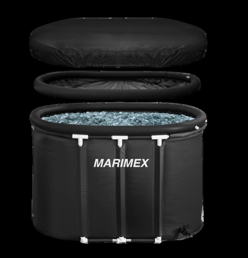 Baignoire de refroidissement ovale 125 × 75 × 77 cm noire