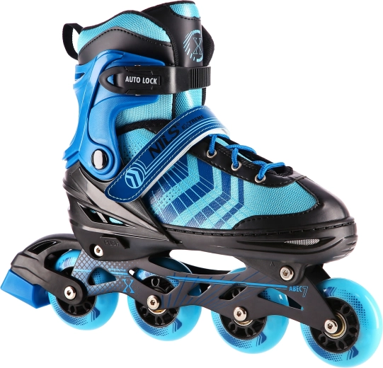 Patins à roulettes et patins à glace d’hiver 4 en 1 NILS Extreme bleu-noir – S (29-33)