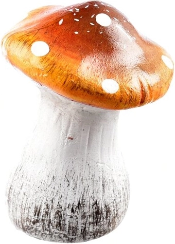 Ceramic orange fly agaric decoration 8 cm