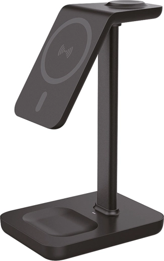 Chargeur sans fil de bureau Solight 3-en-1 compatible Qi2 avec MagSafe