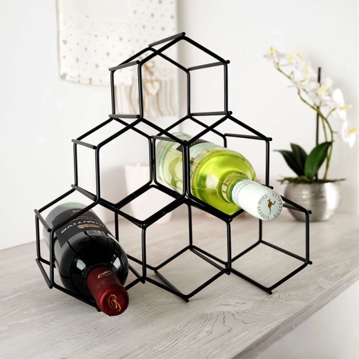 Space-saving and organized storage for 6 bottles