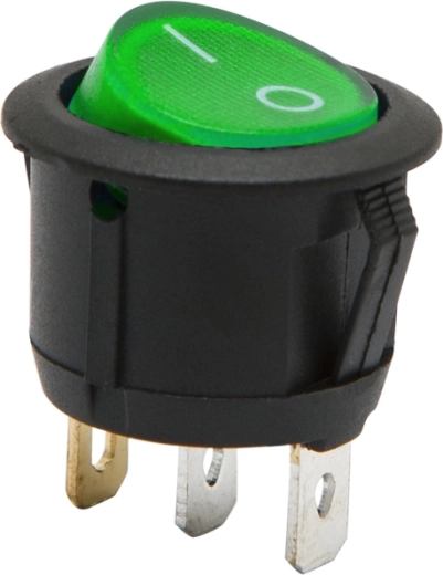 Ronde tuimelschakelaar met groene verlichting