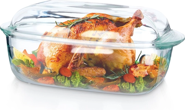 Glass Heat-Resistant Cookware with Lid 3 + 1.5 l
